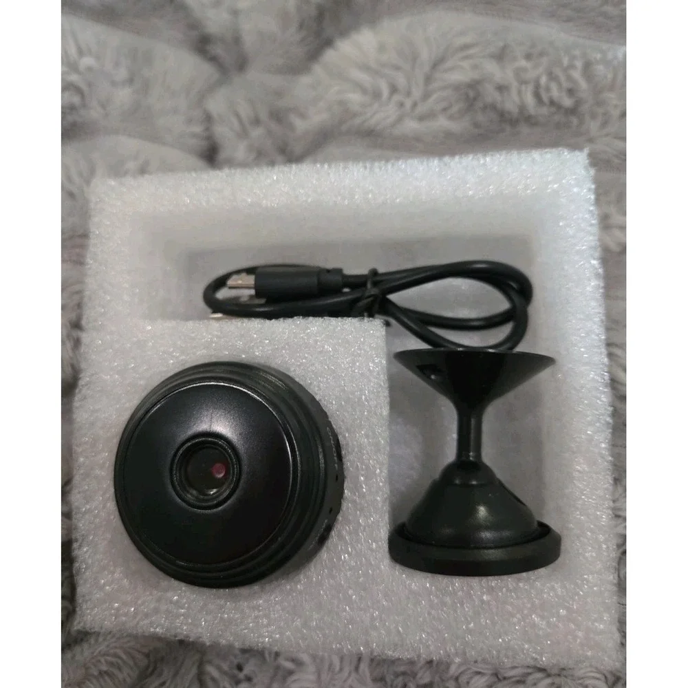 Mini Camera Wi-Fi Night Vision HD Discreet Magnetic Stand Black NEW IN BOX